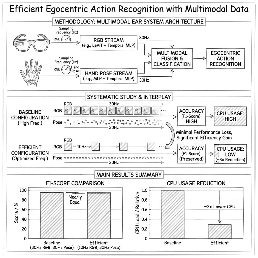 Efficient Egocentric Action Recognition with Multimodal Data