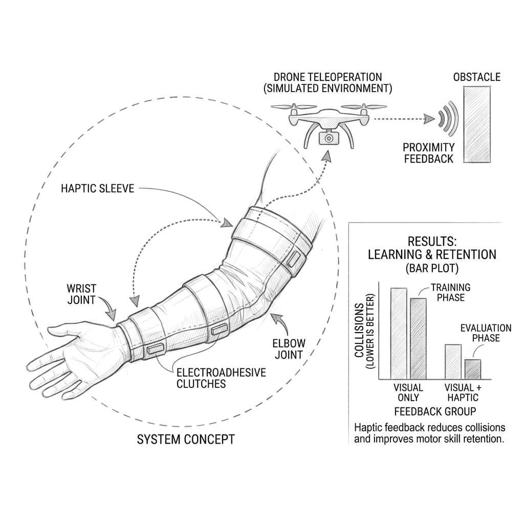 Arm-Wrist Haptic Sleeve for Drone Teleoperation
